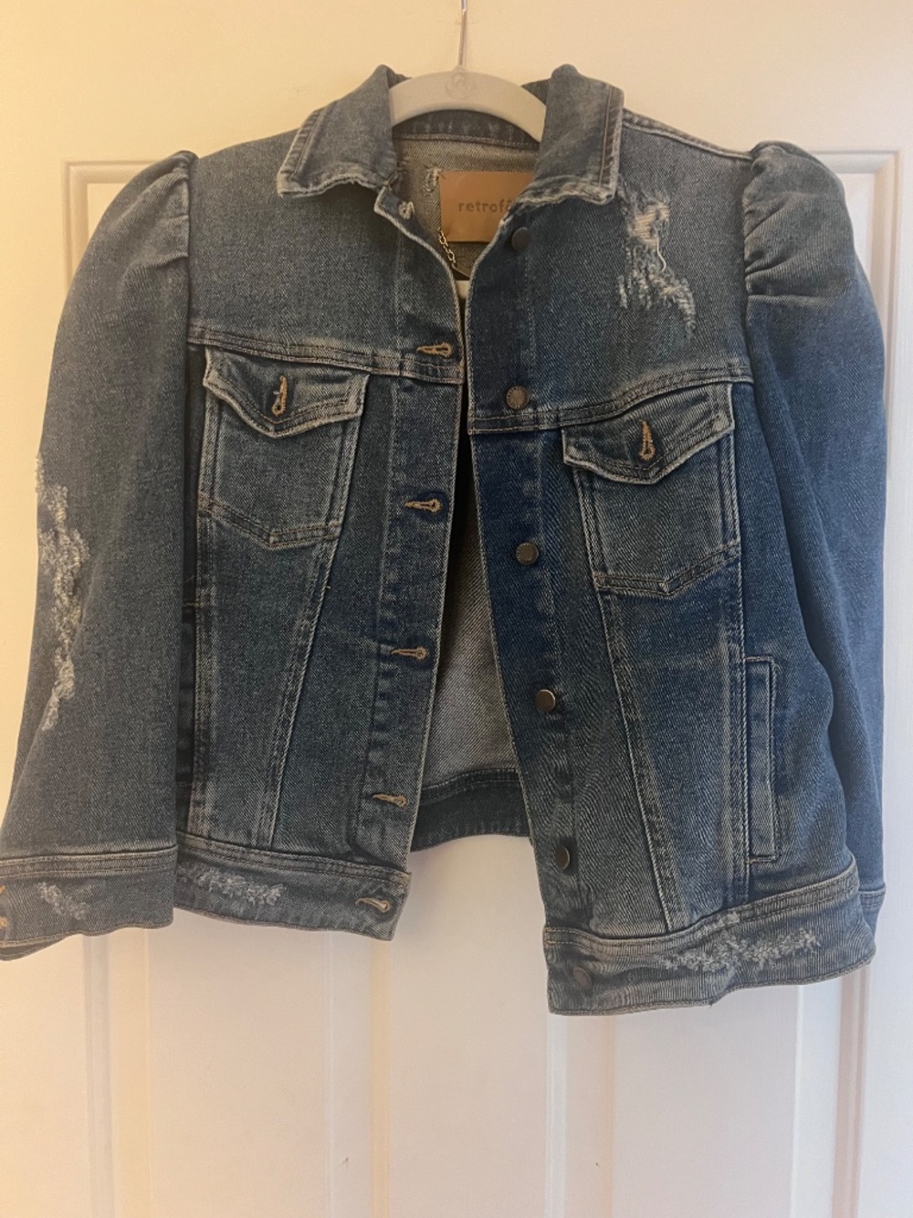 REtrofete puff sleeve Jean jacket - Picture 4 of 4